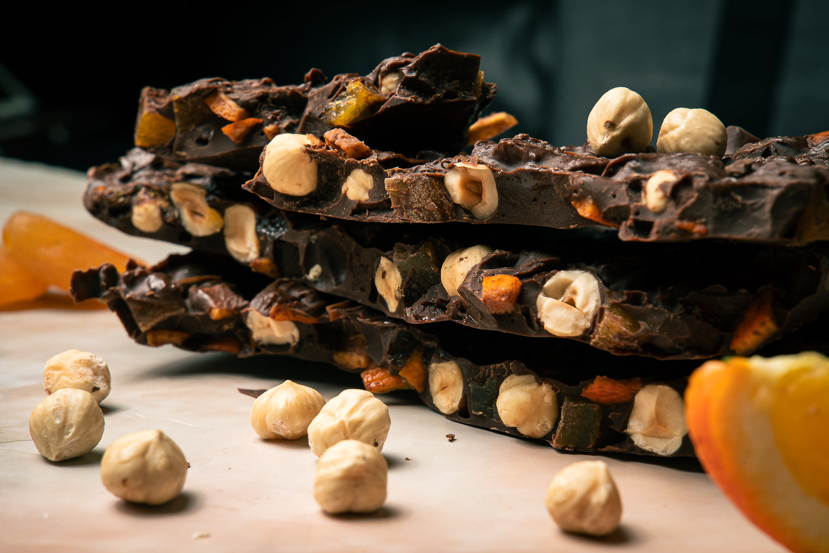 Anthap Luxury Milk Chocolate Slab With Orange, Mix Fruits and Nuts