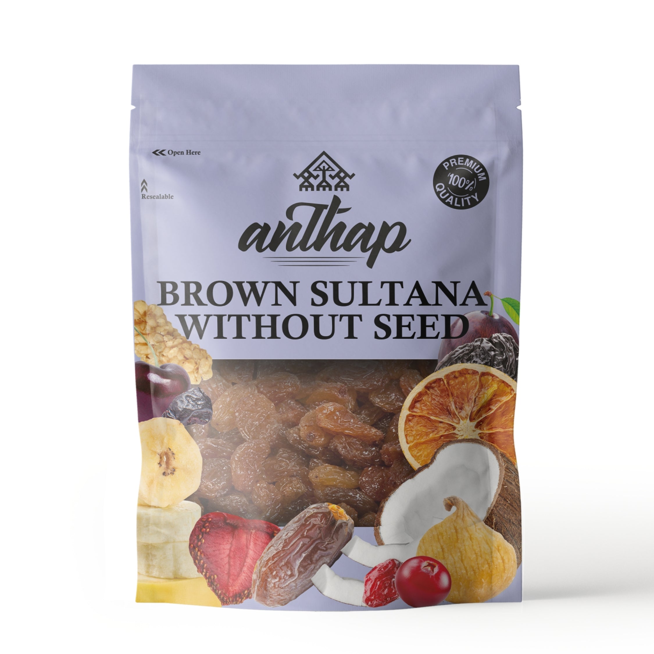 Anthap - Turkish Brown Sultana Dried Raisins Without Seed Unsulphured Sun Dried