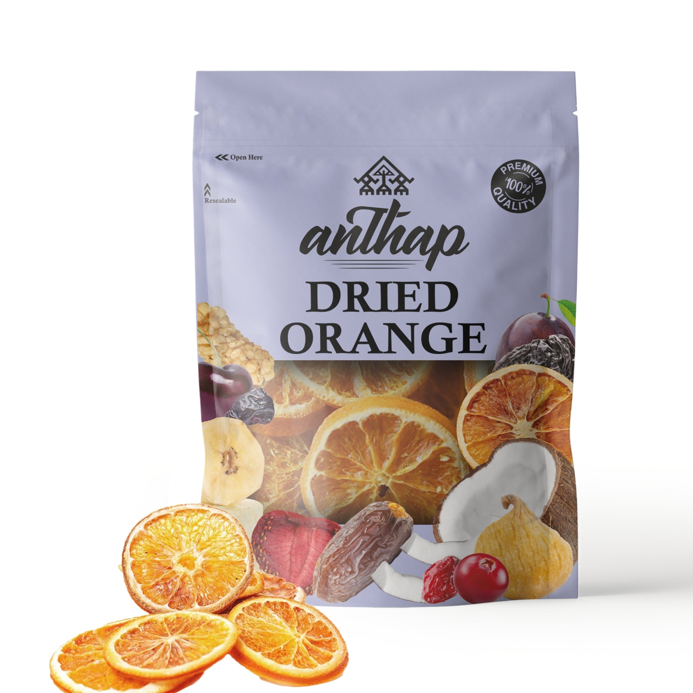 Anthap Natural Dried Orange Slices- No Sugar/Additives