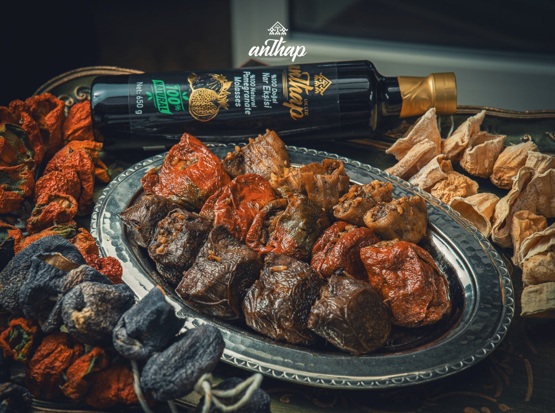 Anthap Natural Dried Sweet Peppers (Dolmalik Kuru Antep Tatli Biberi)