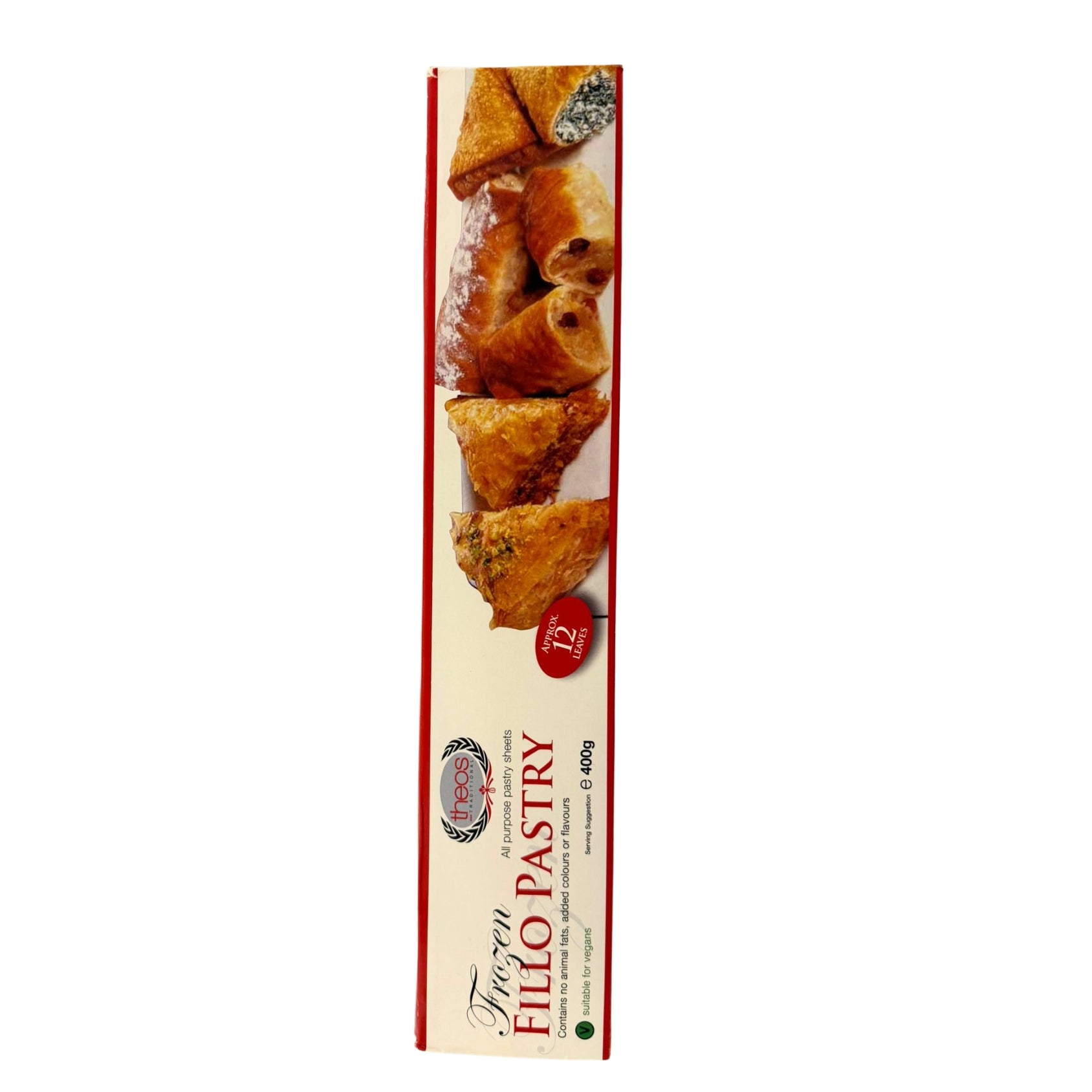 Theos Frozen Fillo Pastry Sheets For Baklava (Approx. 12 Leaves) 400g