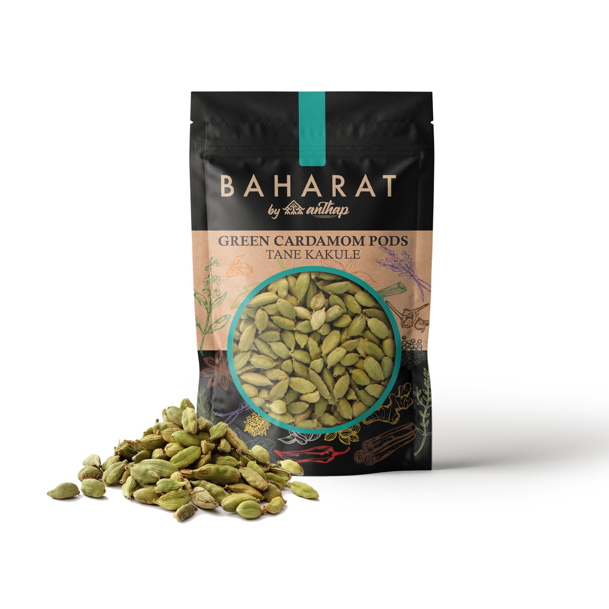 BAHARAT by Anthap Green Cardamom Pods - Tane Kakule