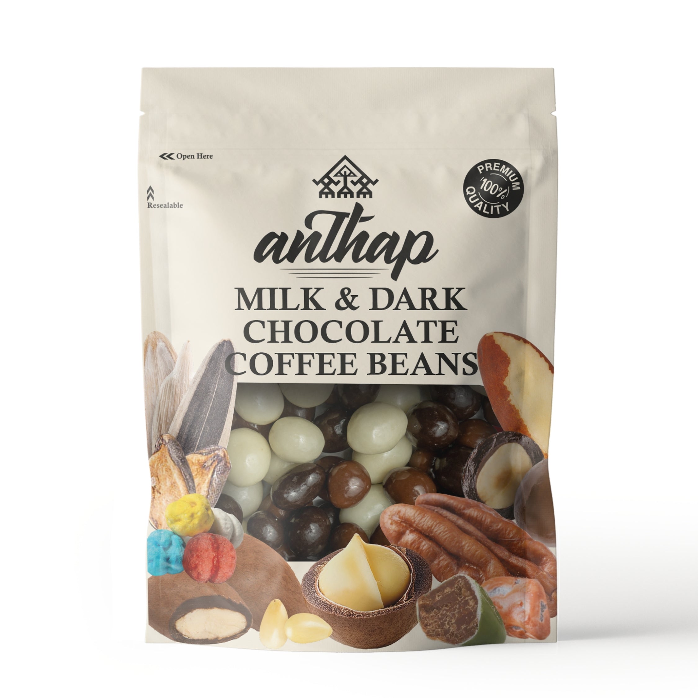 Anthap Luxury Milk & Dark Chocolate Coffee Beans