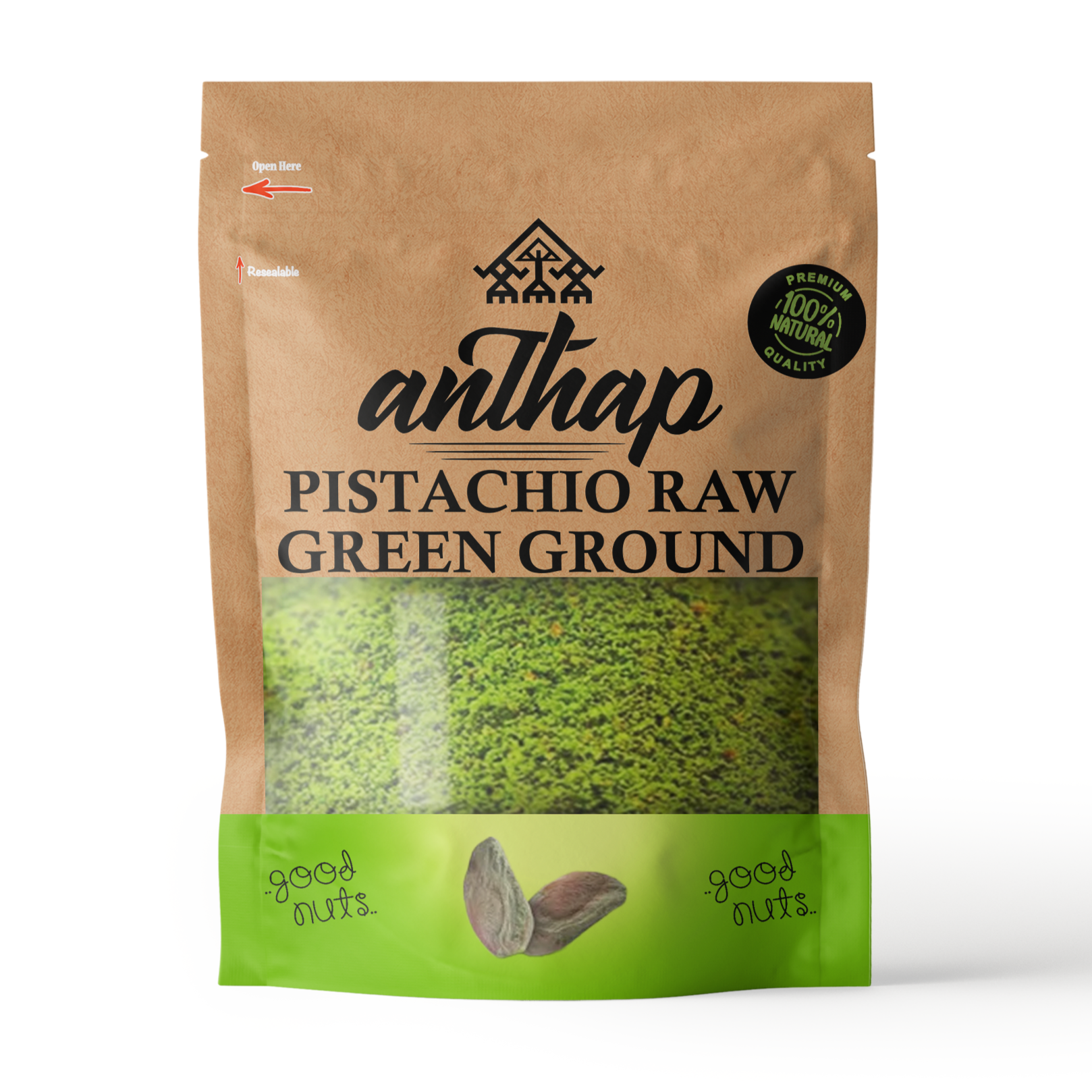 Anthap Pistachio Raw Boz Green Ground