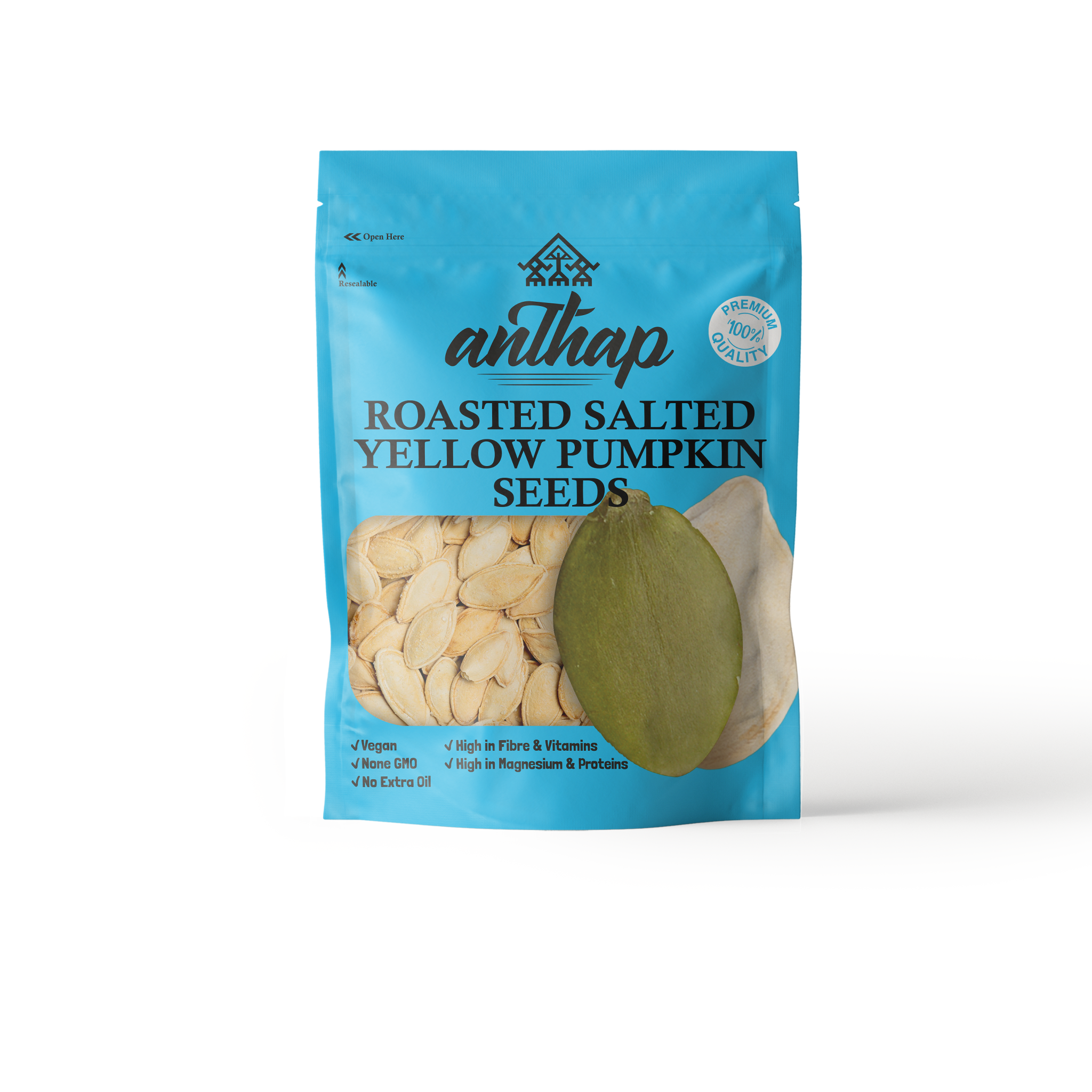 Anthap Double Roasted Salted Yellow Pumpkin Seeds