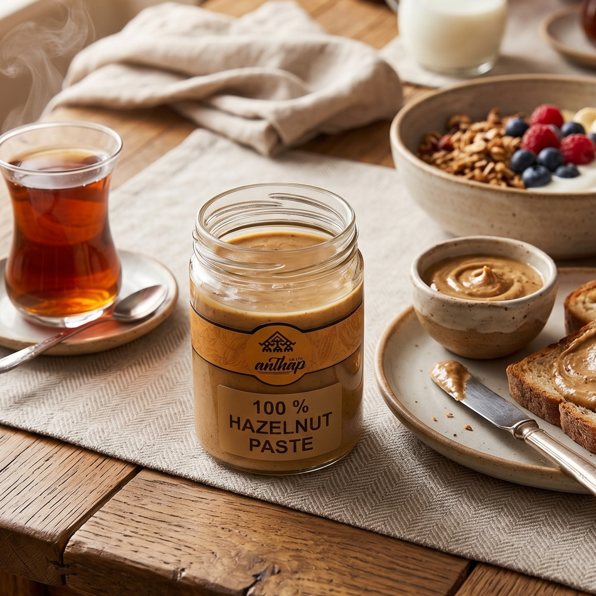 Anthap 100% Hazelnut Paste without Sugar 225g