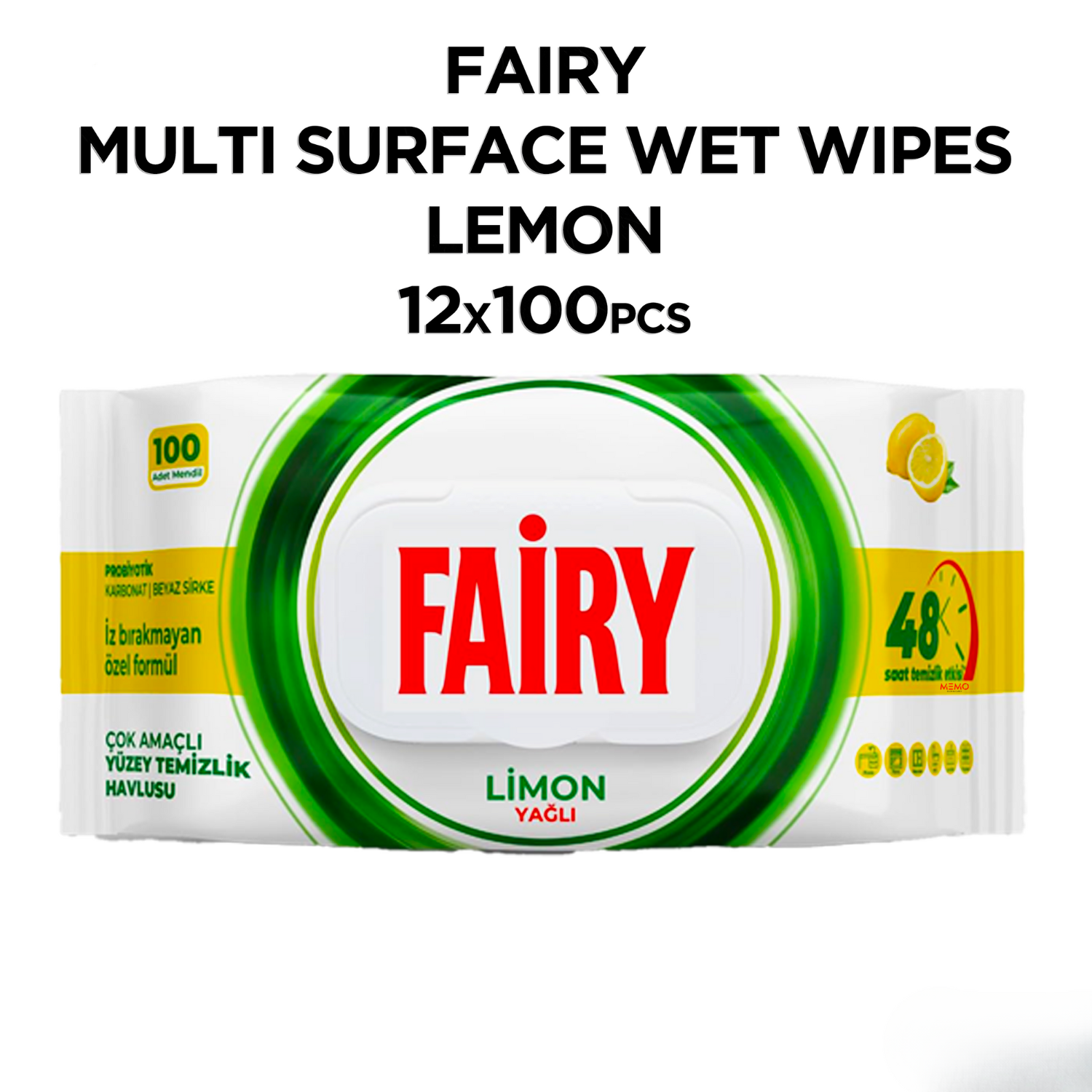 Fairy Multi Surface Wet Wipes Lemon