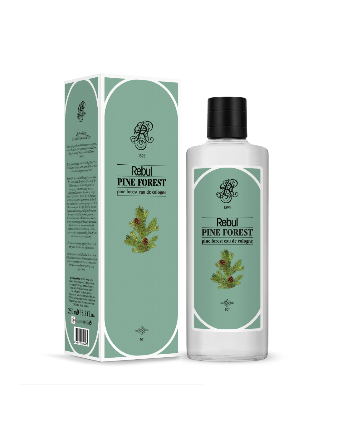 Rebul Pine Forest Cologne 250 ml glass bottle