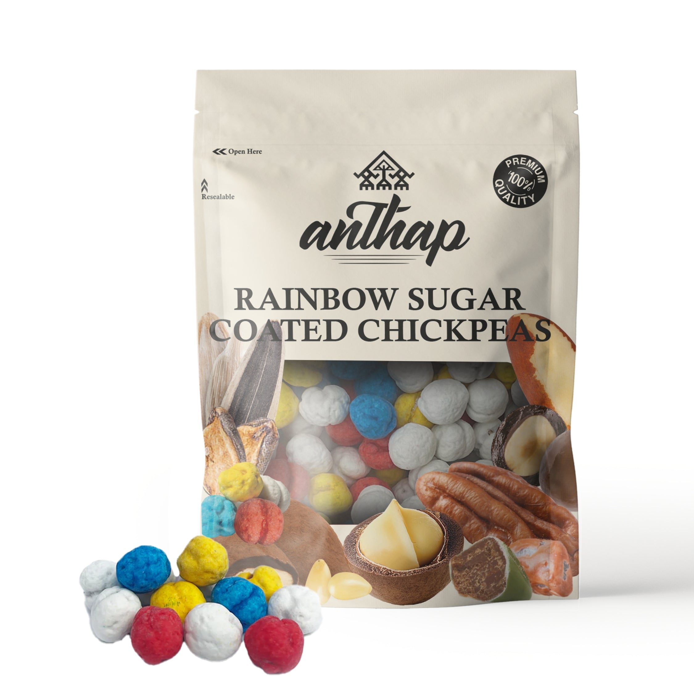 Anthap Sugar Coated Chickpeas-Rainbow (Mardin Style-Less Sugar Coated)