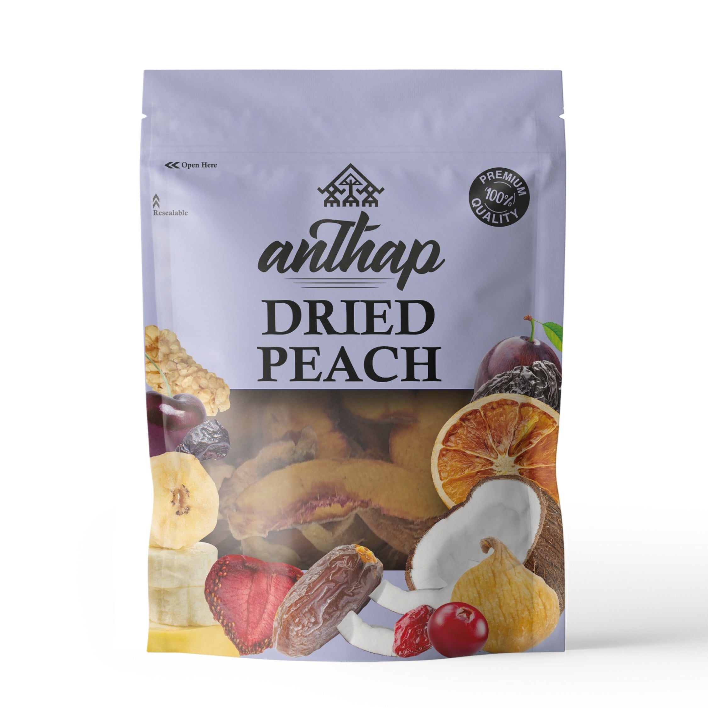 Anthap Natural Dried Peach - No Sugar/Additives