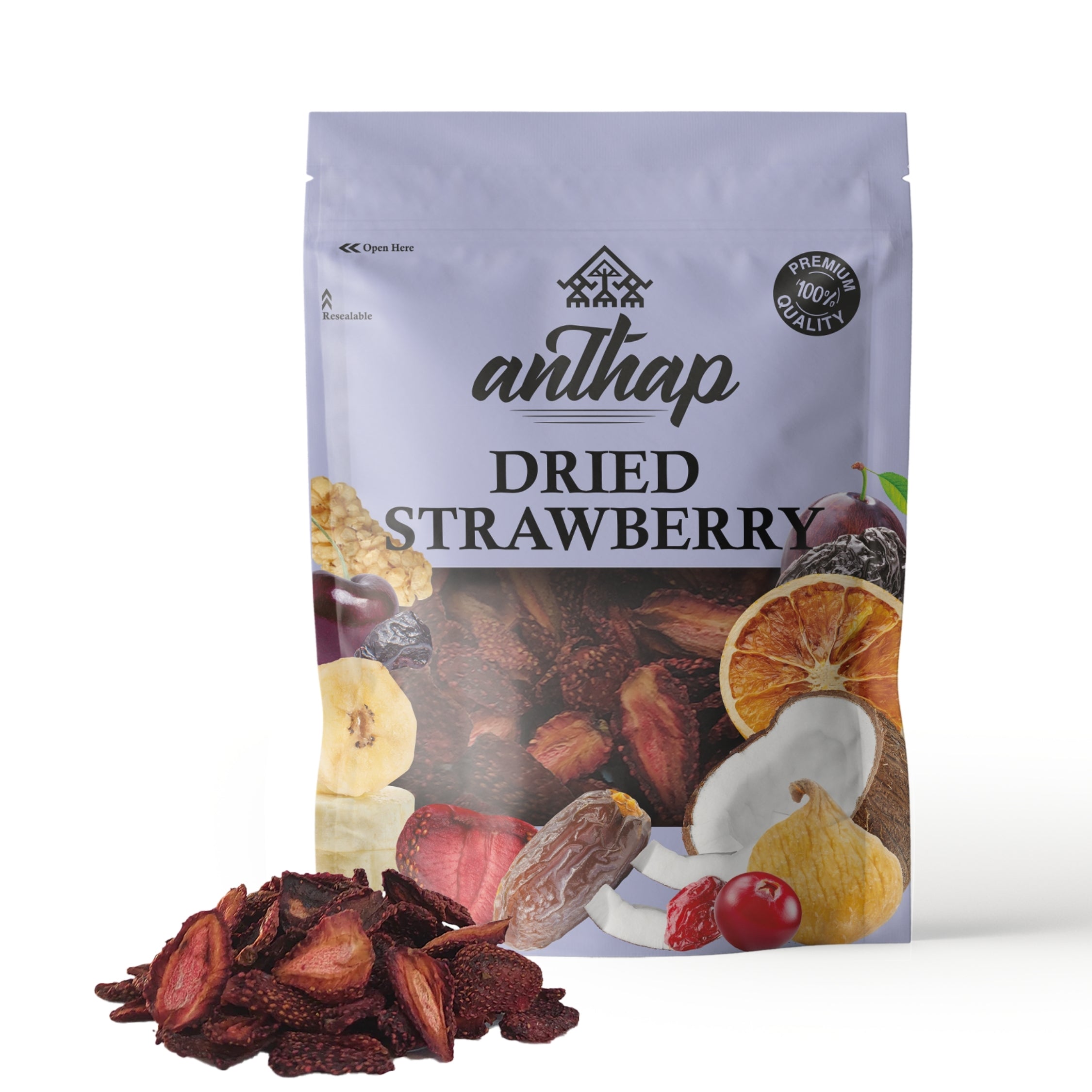 Anthap Natural Dried Strawberry - No Sugar/Additives