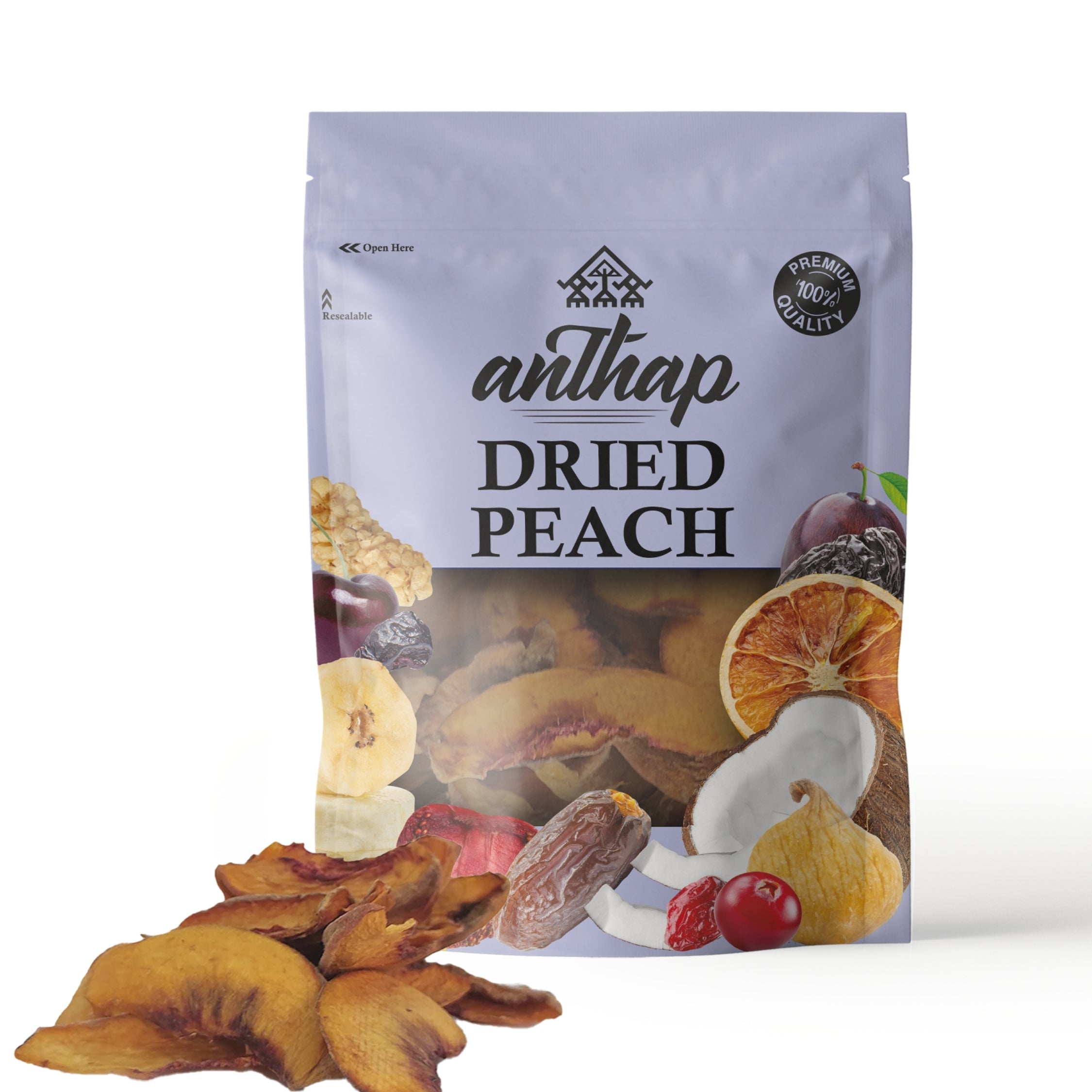 Anthap Natural Dried Peach - No Sugar/Additives