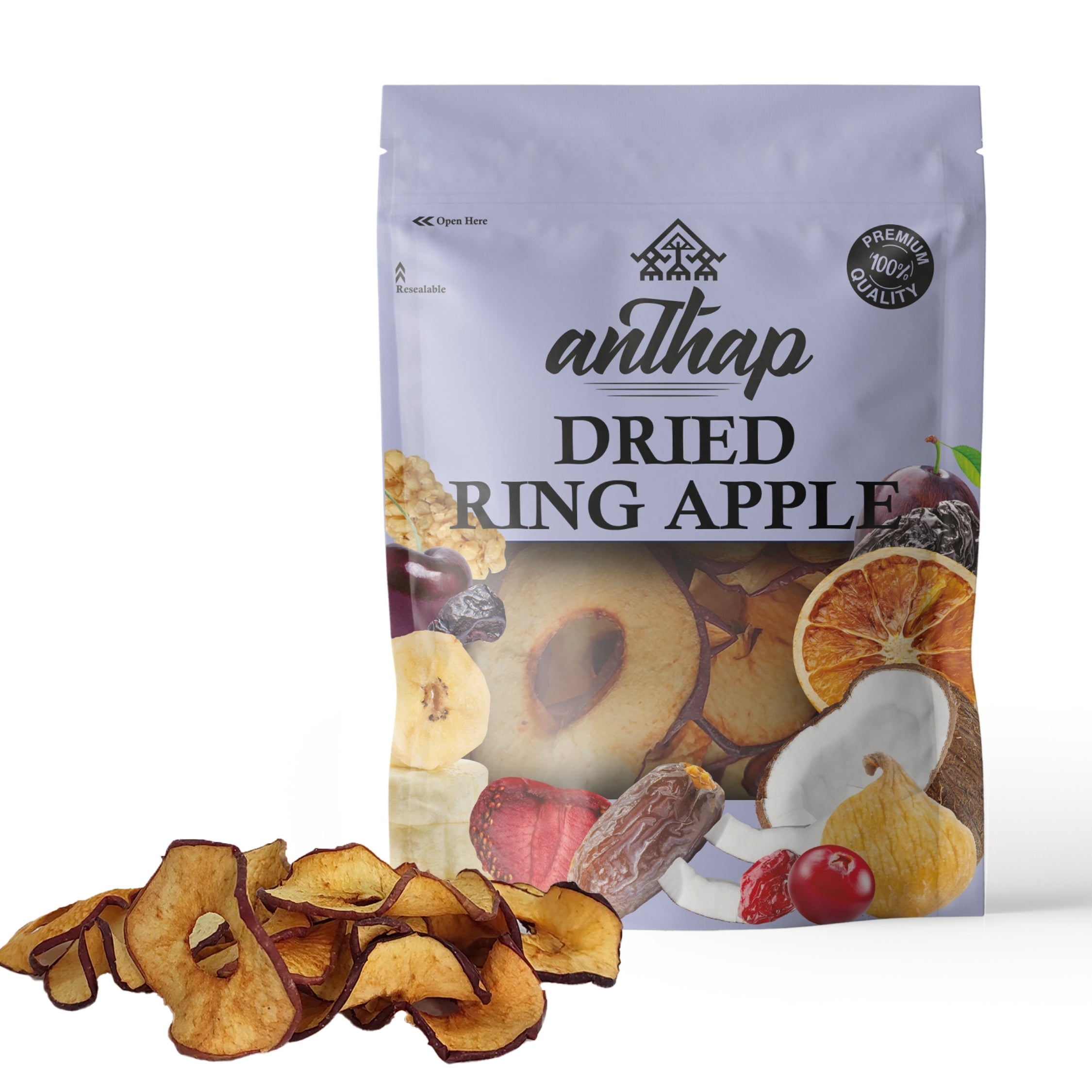 Anthap Natural Dried Apple Ring - No Sugar/Additives