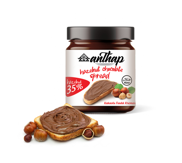 Anthap Hazelnut Chocolate Spread (%35 Hazelnut) - Kakaolu Findik Kremasi - No Palm Oil.