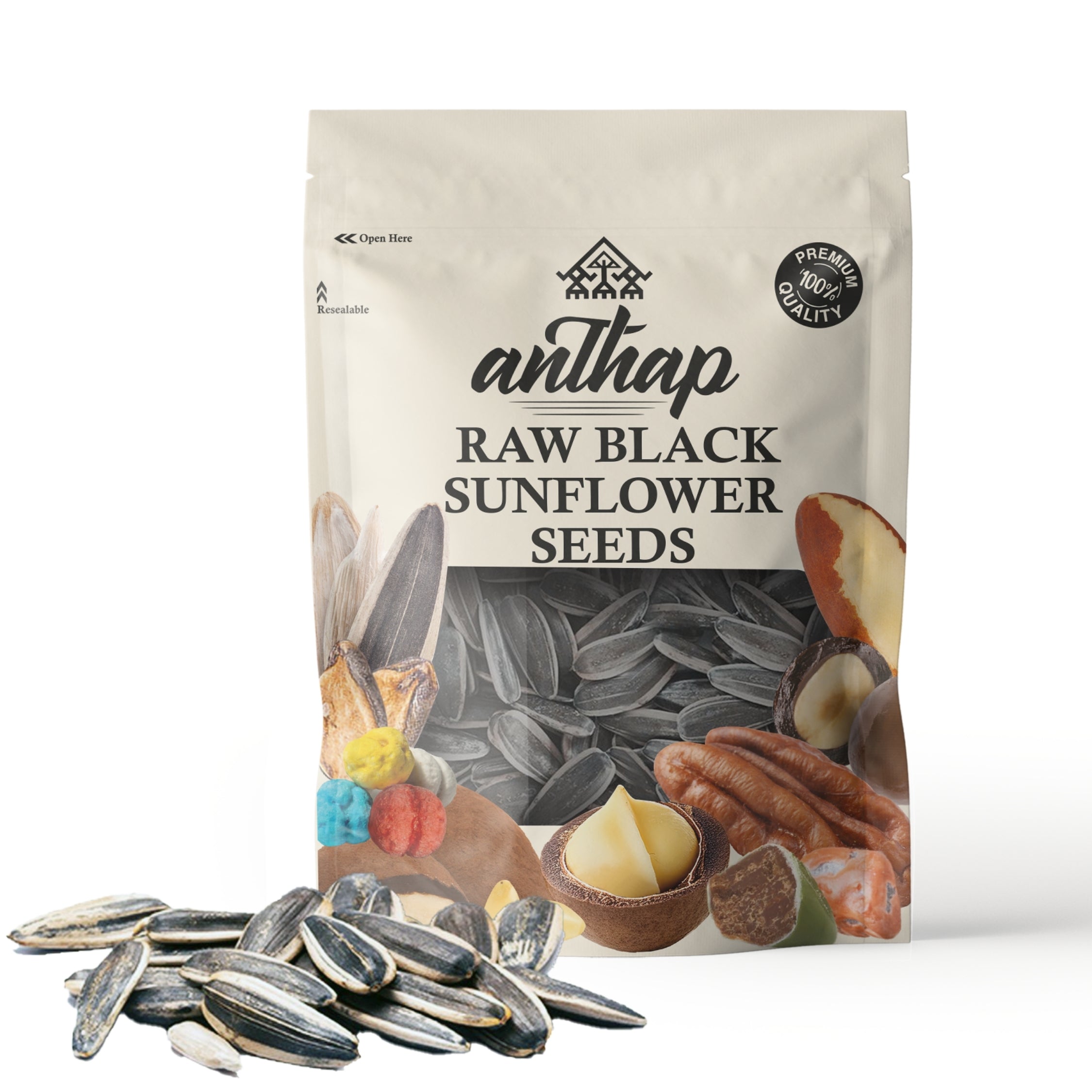 Anthap Raw Turkish Black Sunflower Seeds