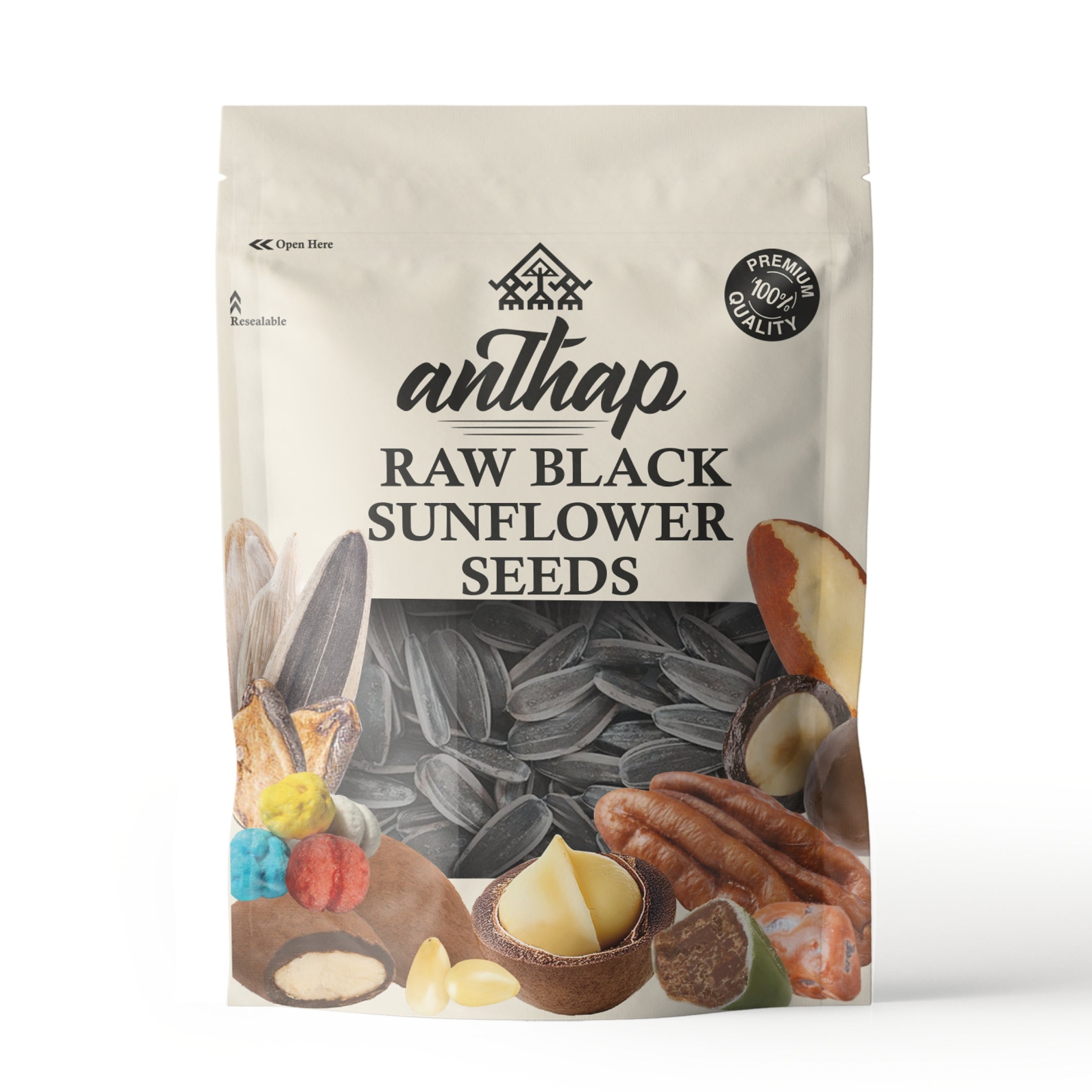 Anthap Raw Turkish Black Sunflower Seeds