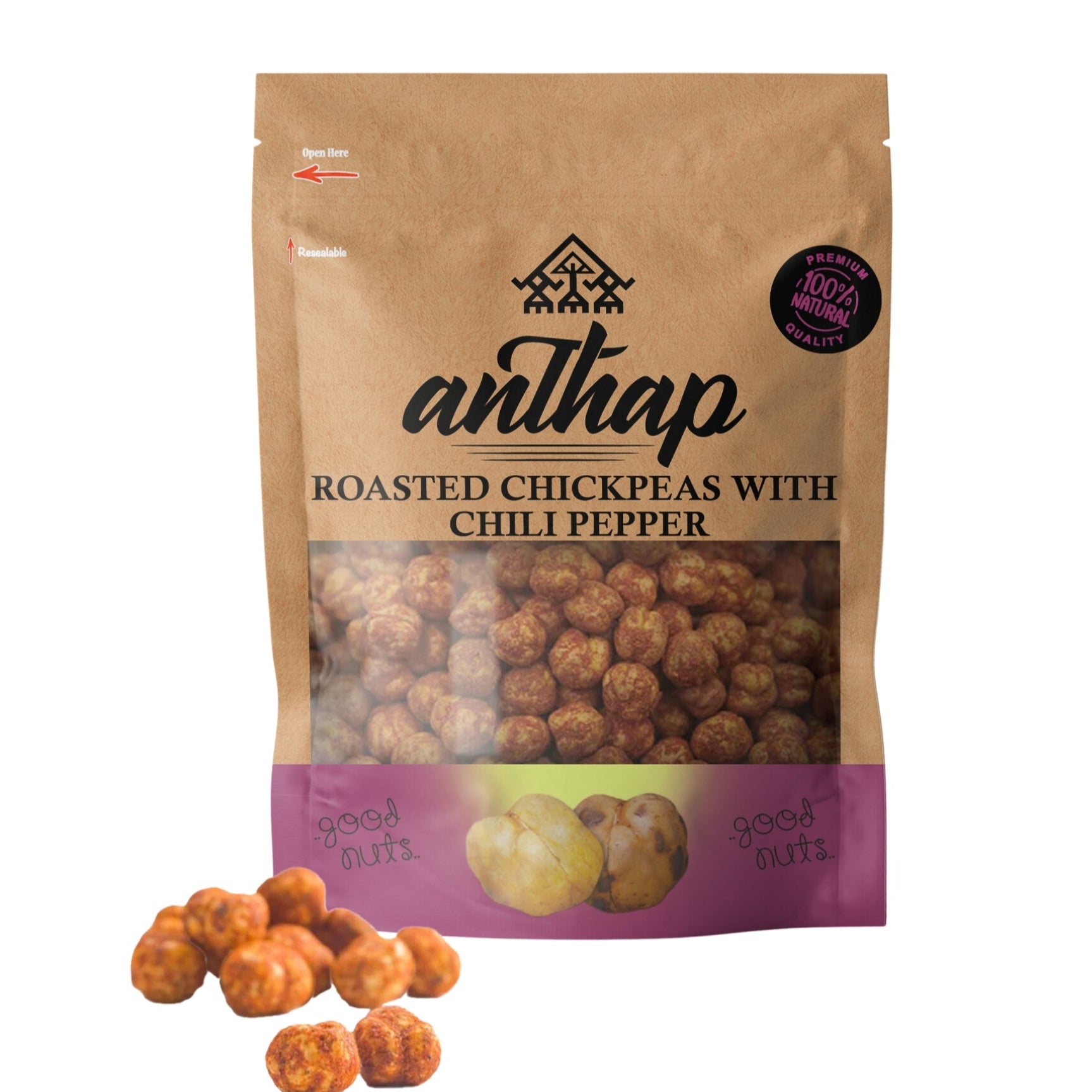 Anthap Roasted Chickpeas with Chili Pepper