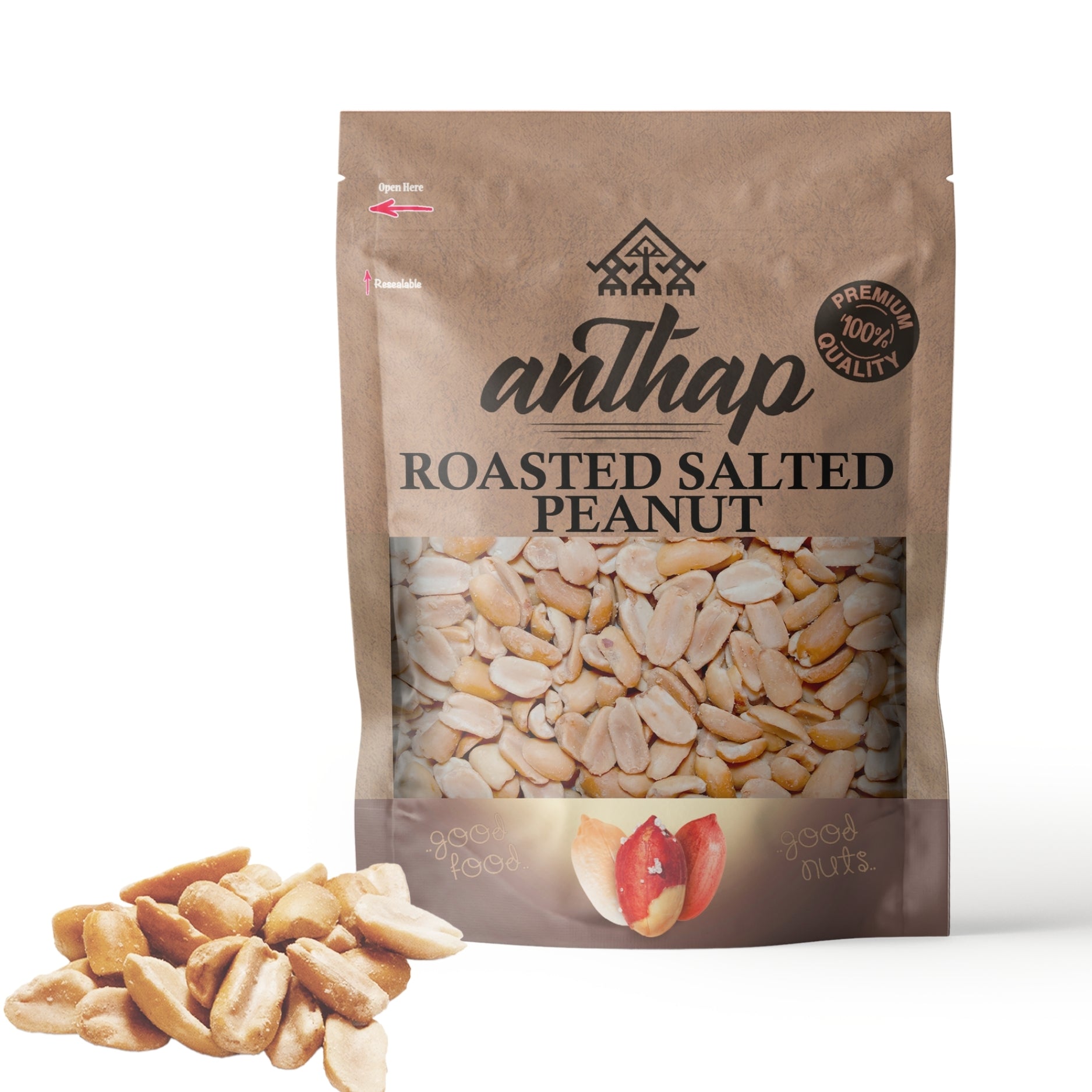 Anthap Roasted Salted Turkish Peanut Without Skin