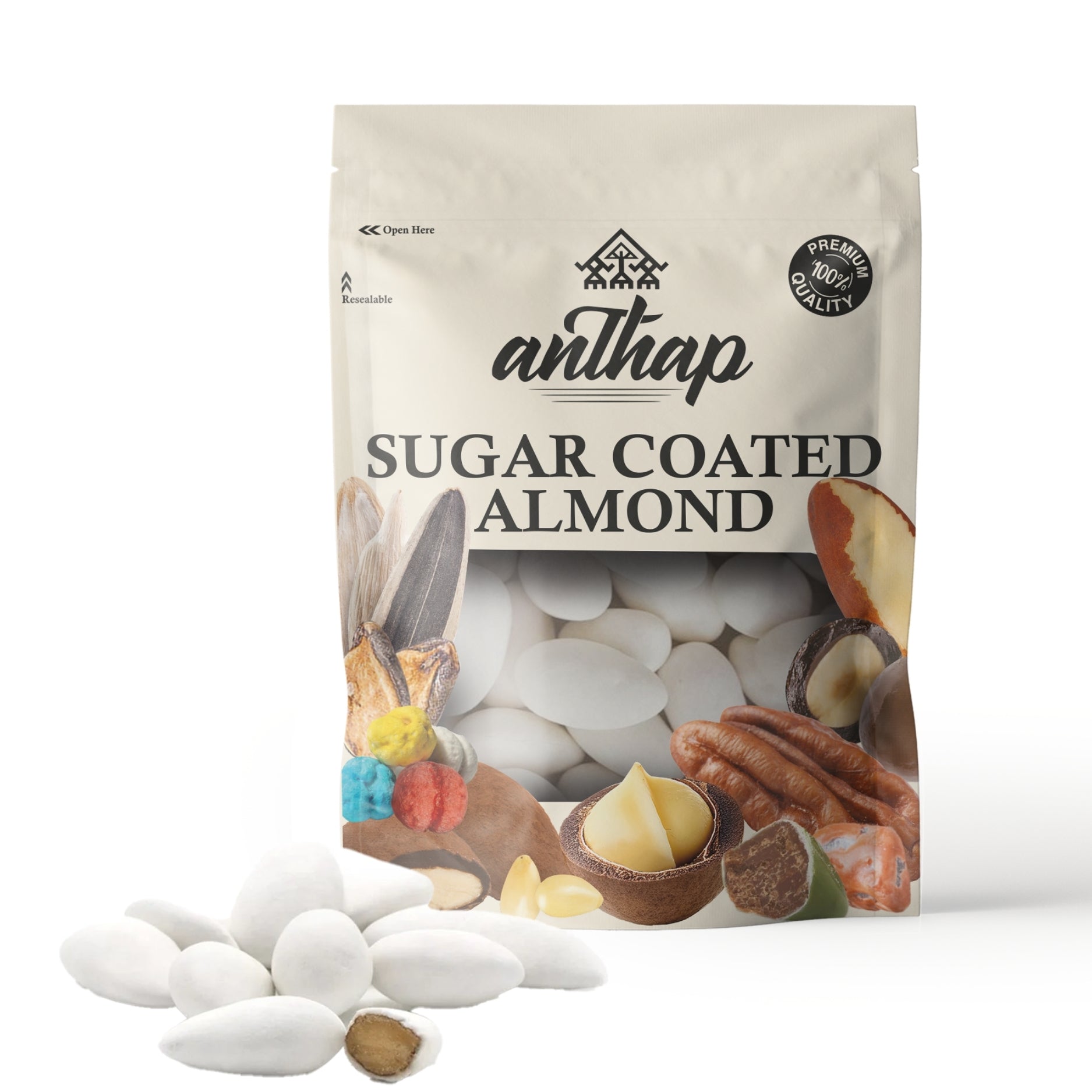 Anthap Mardin Style Sugar Coated Almond (Mardin Usulu Badem Sekeri)