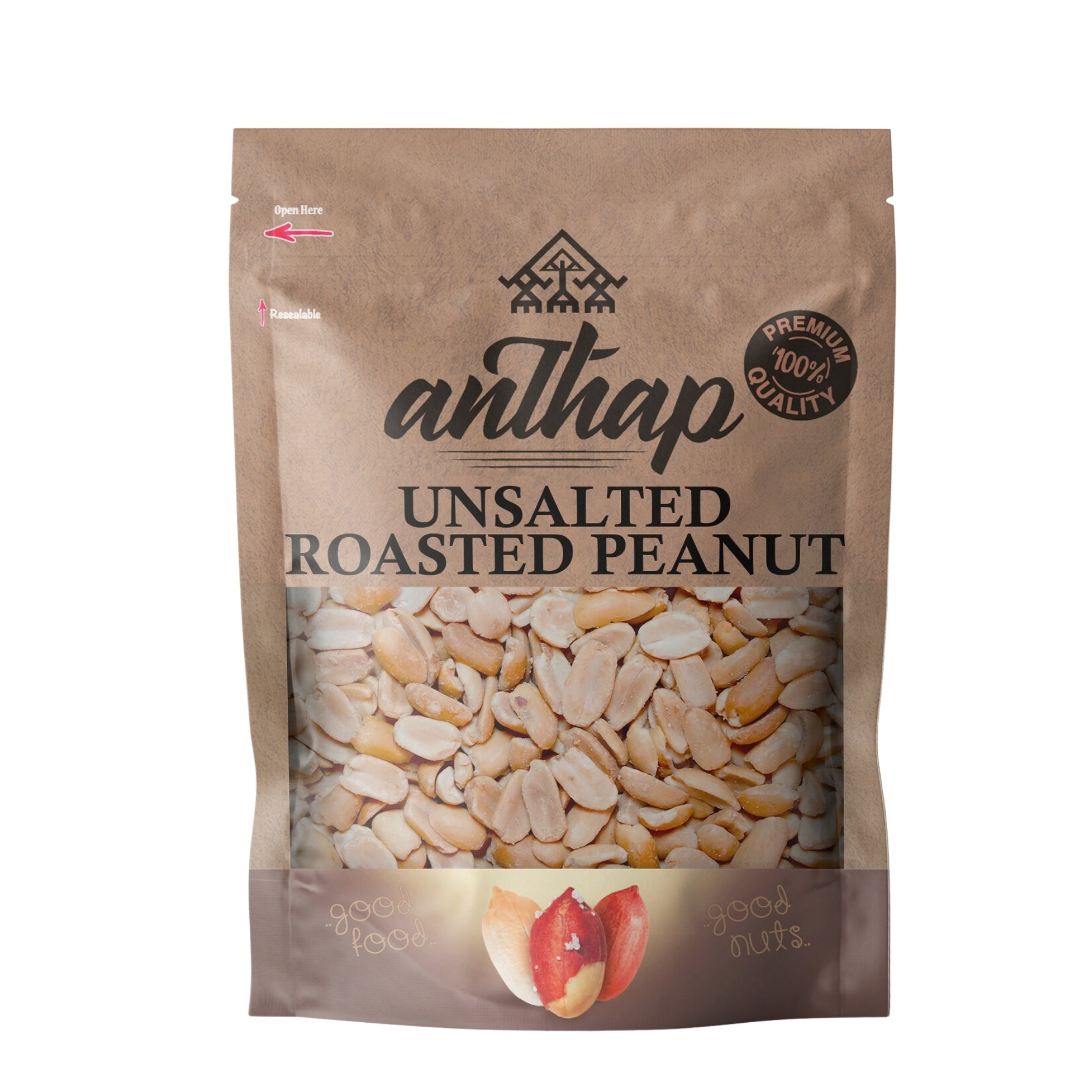 Anthap Unsalted Roasted Turkish Peanut Without Skin