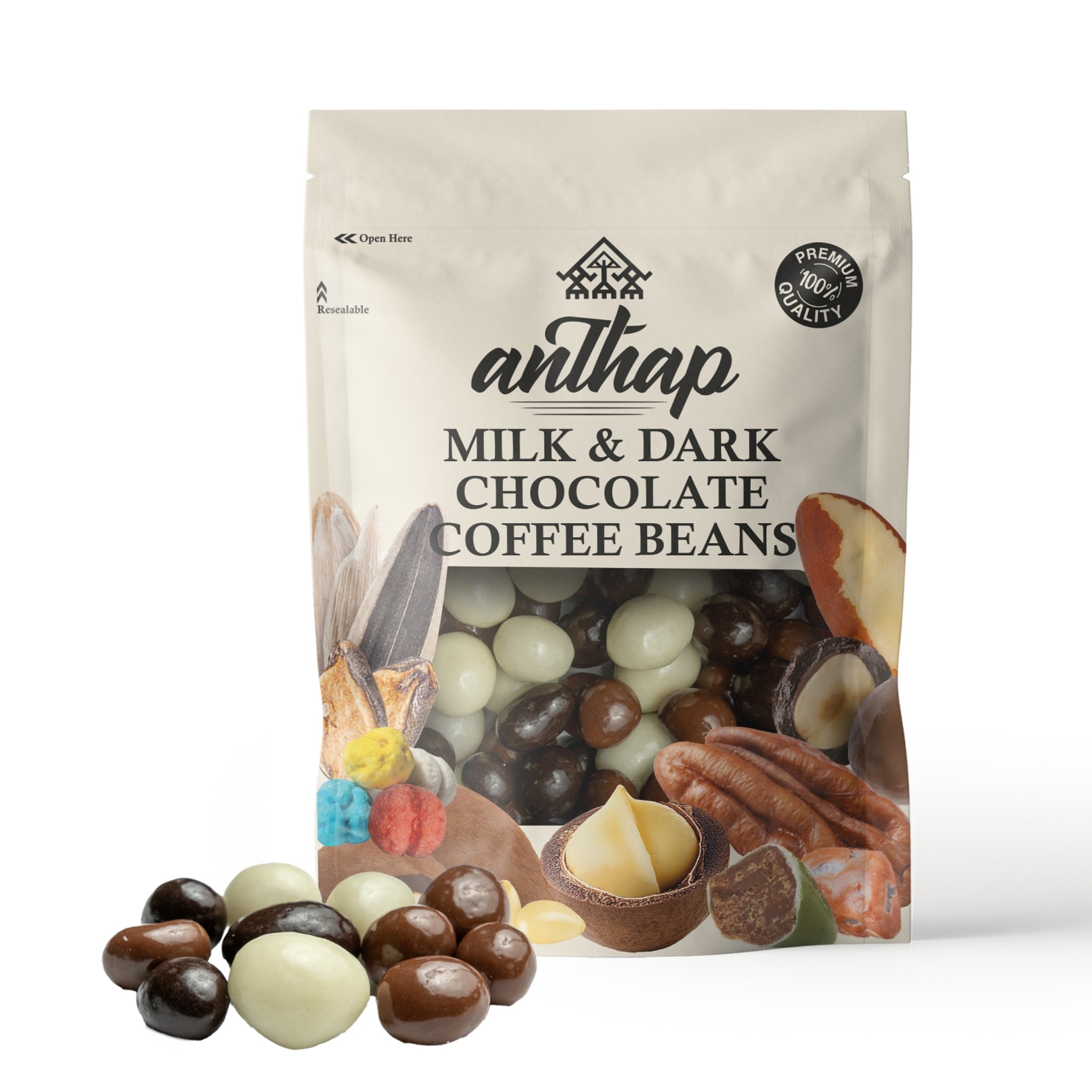Anthap Luxury Milk & Dark Chocolate Coffee Beans