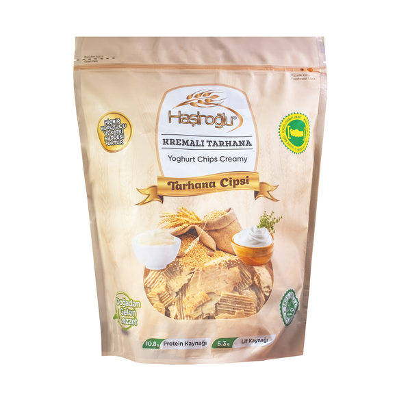 Hasiroglu Natural Extra Yogurt Baked Maras Tarhana Chips with Cream