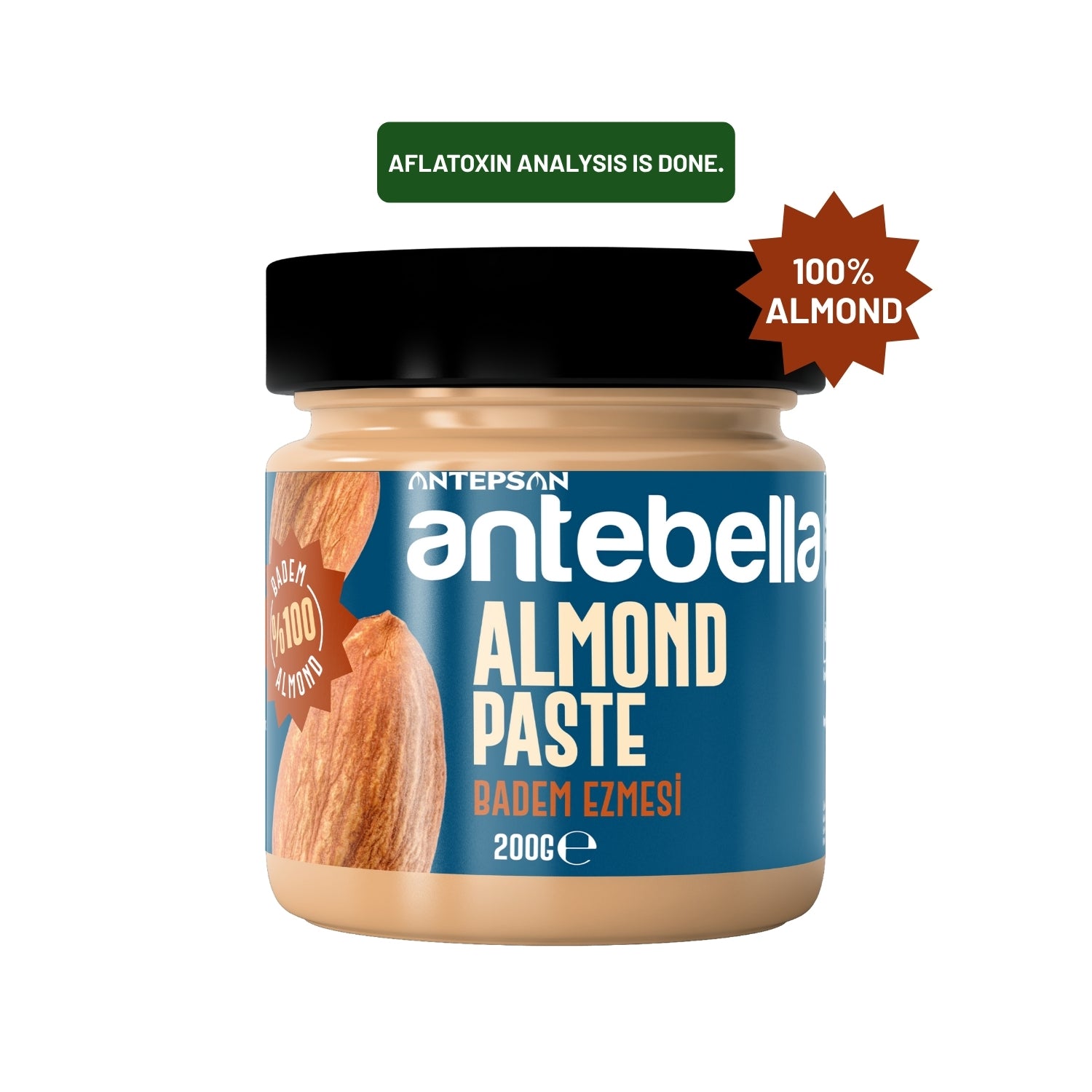 Antebella Almond Paste 100% Almond 200g - No Sugar - No Additives