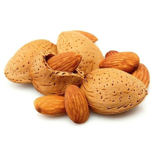 Raw almond in shell
