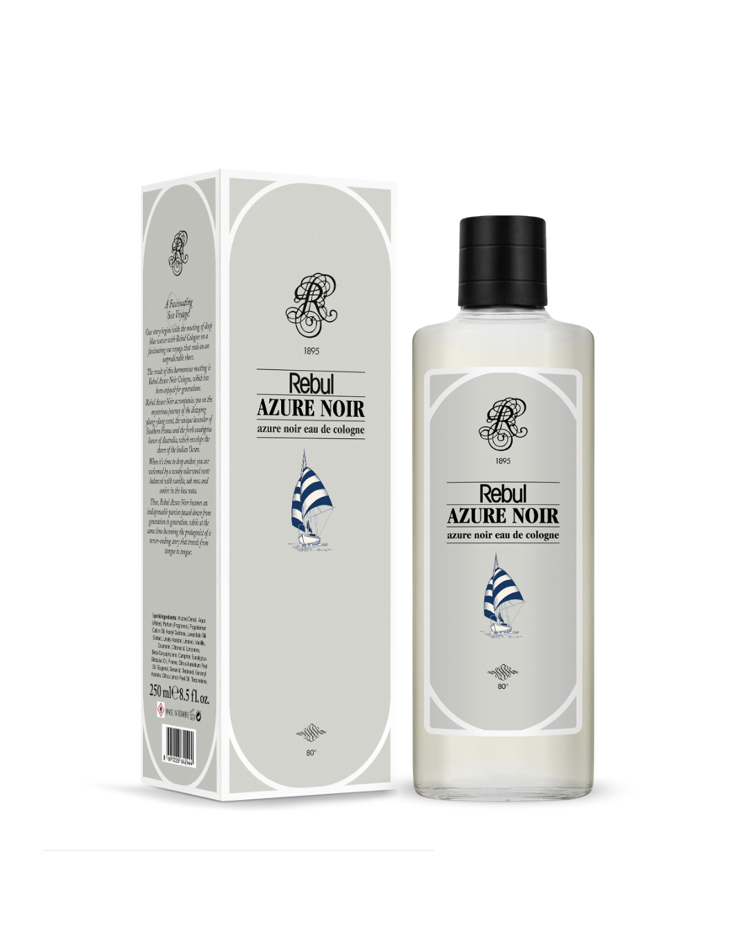 Rebul Azure Noir Cologne 250 ml glass bottle