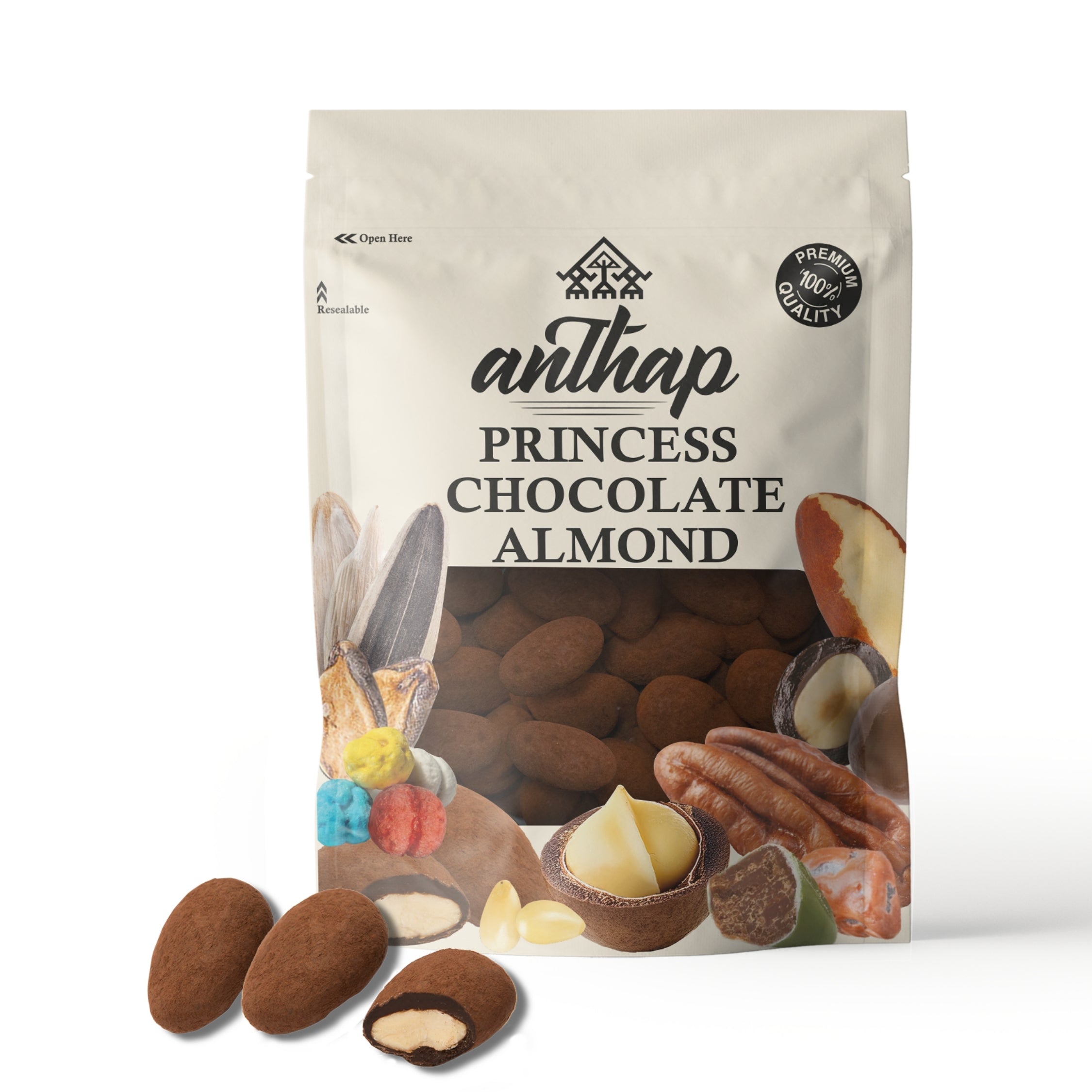 Anthap Princess Milk Chocolate Cocoa Dusted Almond