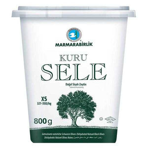 Marmarabirlik Dry Cured Black Olives (Doğal Fermente Kuru Sele Zeytin) Turkish – 800g